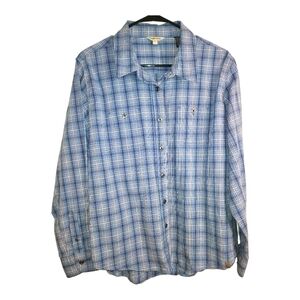 RIGGS WRANGLER womens LS farm ranch workshirt sz XL